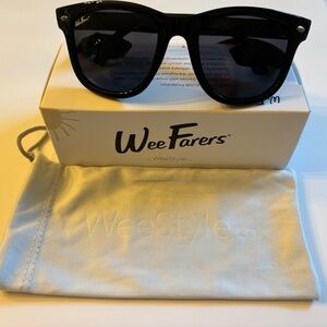 Kids Polarized Sunglasses by WeeFarers - Classic Black for ages 7-12